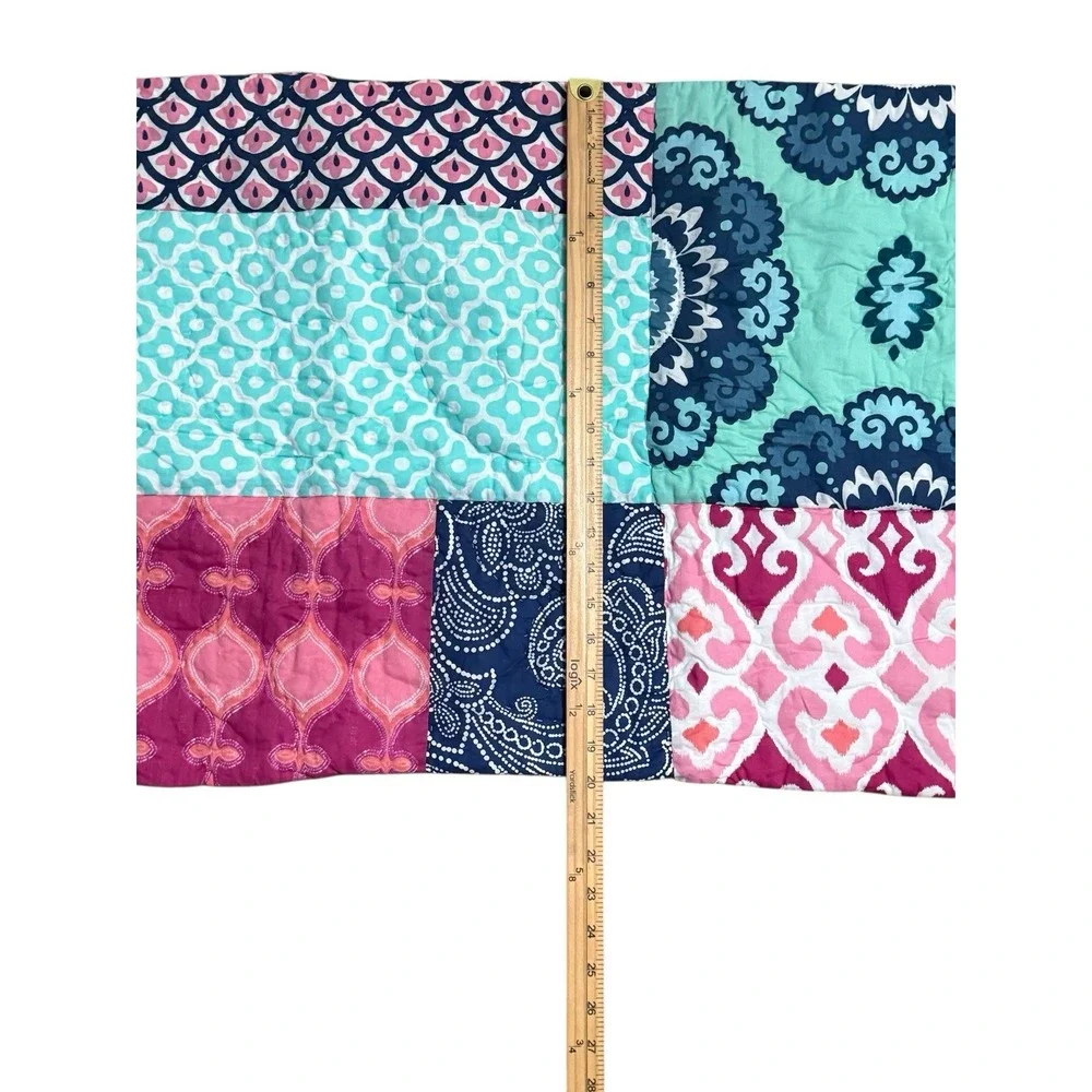 Pottery Barn Teen Patchwork Standard Pillow Shams‎ 2 Boho 100% Cotton Rare HTF